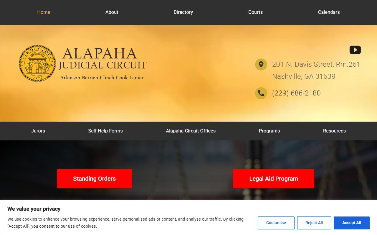 Clinch County court dockets Alapaha Judicial Circuit homepage