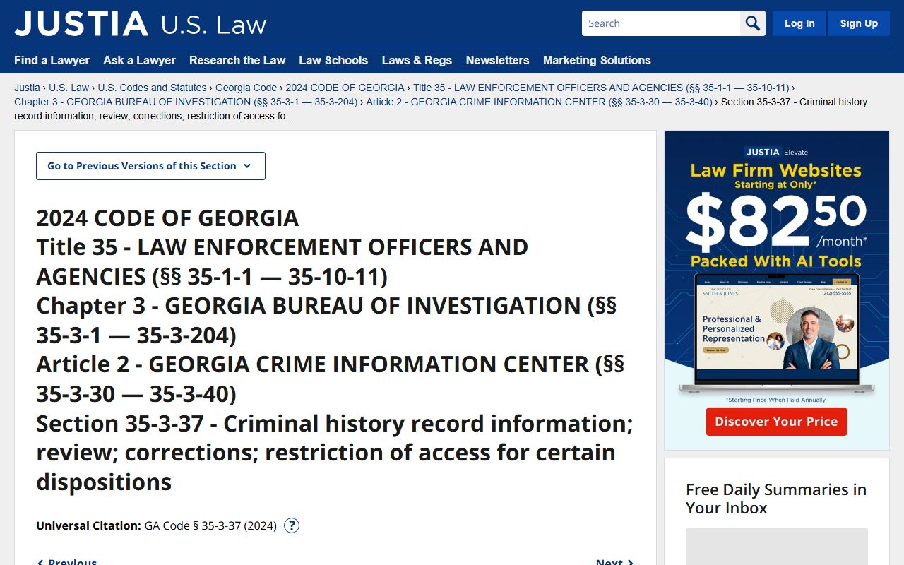 Clinch County criminal court records Georgia record restriction statute